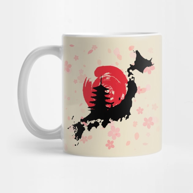 Funny Japan culture lover japanese map traveling lover by Daniel white